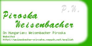 piroska weisenbacher business card